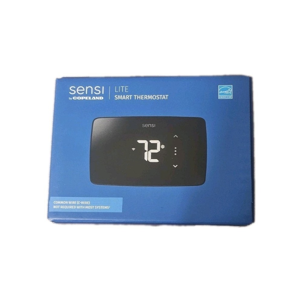 NEW Emerson Sensi Lite ST25 Wi-Fi Smart    Thermostat Black Retail Price: $90